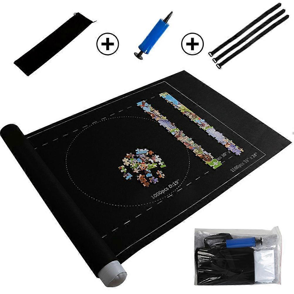 Portable Puzzles Mat Jigsaw Roll Felt Mat Play Mat Puzzles Blanket For Up to 1500 Pieces Puzzles Travel Storage Bag