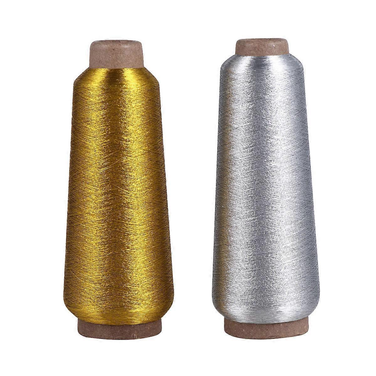 4 Rolls Metallic Wire for Cross Stitch Embroidery Silver Thread