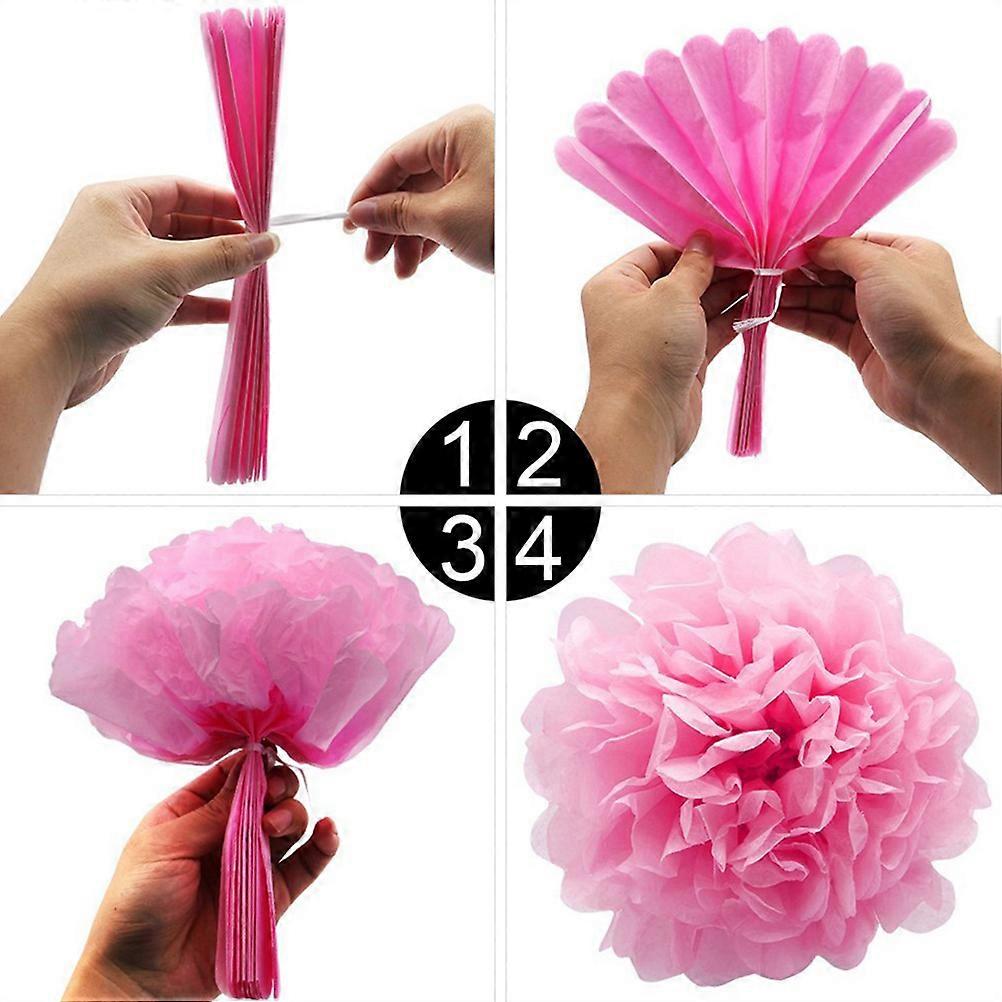 Paper Flower Ball Set for Decoration 1Set Hanging Paper Ball Decors for Party