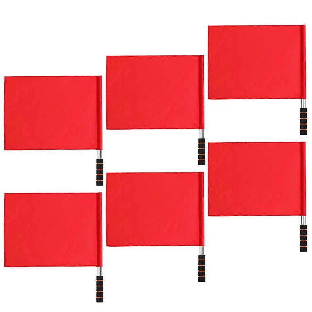 Red Handheld Signal Flags for Match Referee 24Pcs Collection