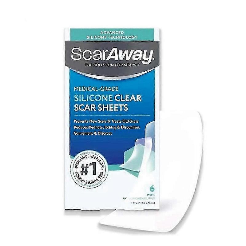 Διαφανή φύλλα ουλών σιλικόνης Scar Away MedicalGrade 6 φύλλα