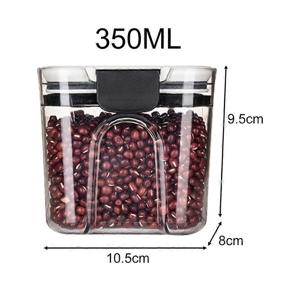 Food Storage Containers with Airtight Lids, Clear Baking Storage Set, Flip-Over Kitchen Storage Box with Measurement Markers, 350ml