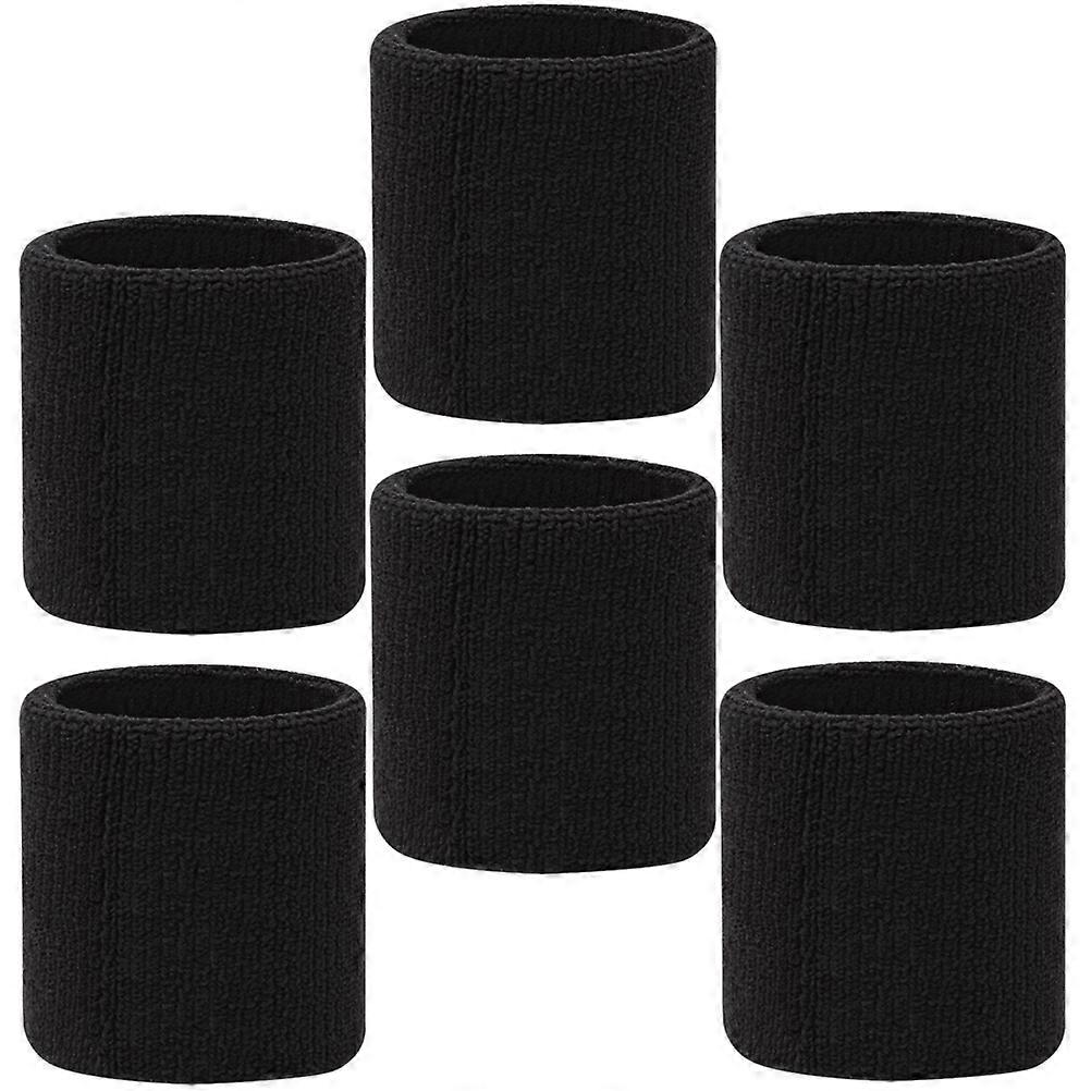 Wrist Sweatbands Sports Wrist Bands for Football Basketball 12Pcs Black