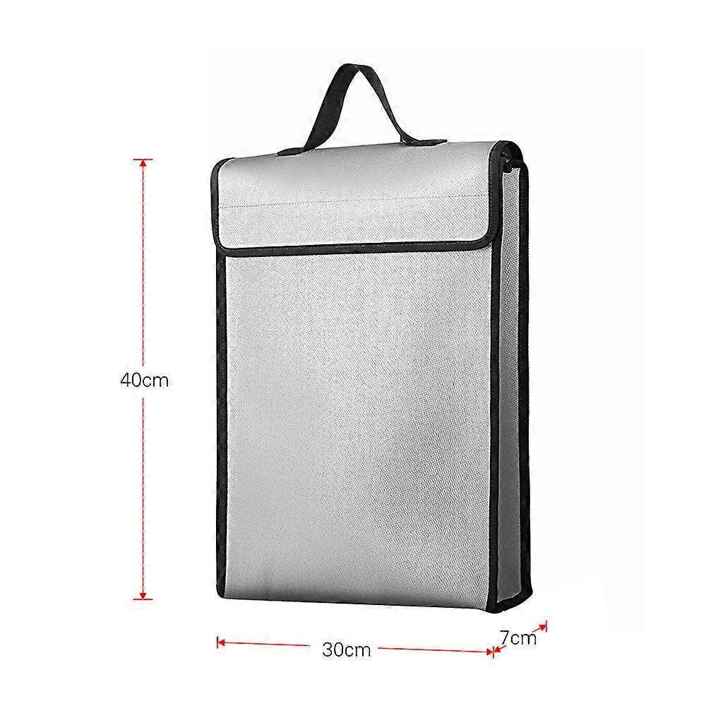 Fireproof Document Bag Waterproof Liquid Silicone Heat Insulation 1200℃ Fire Resistant Large Capacity Safe Storage for Files Cash Passport Tablet