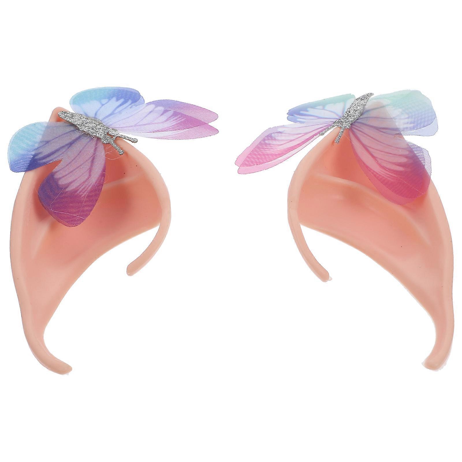 Assorted Color Butterfly Fairy Ears Decorative Ears for Cosplay 3Pairs