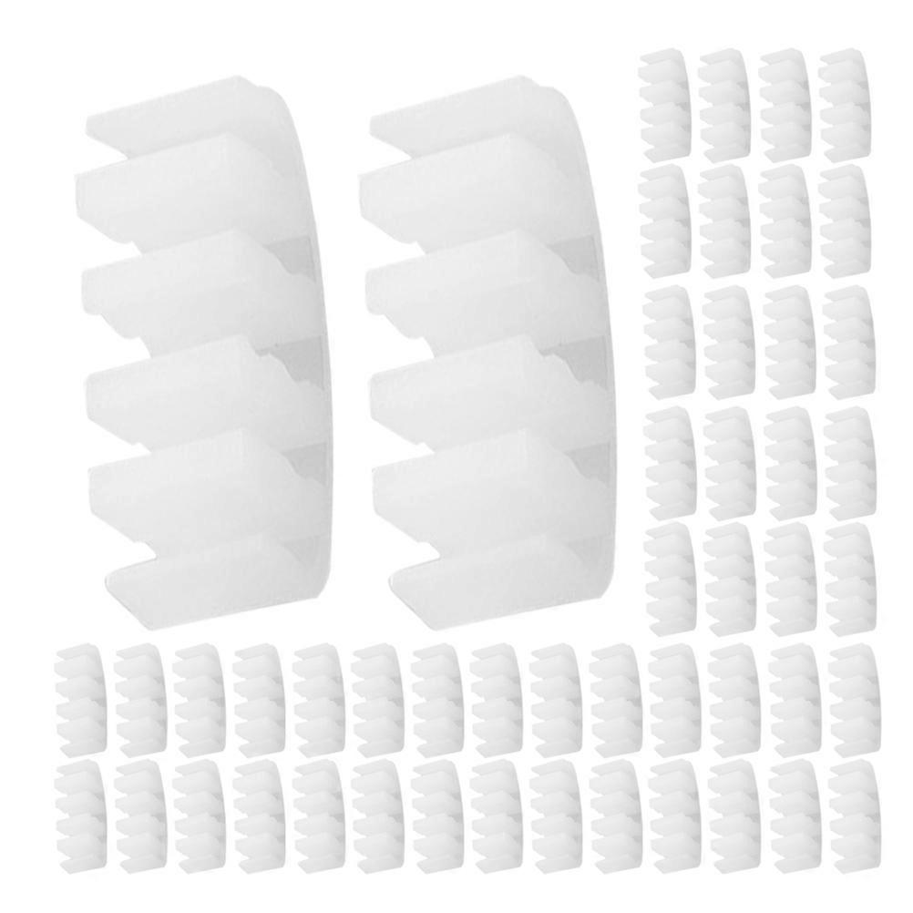 Universal Tableware Card Slot 100Pcs For Tableware Box White Reusable Plastic Seamless Appearance Convenient Storage