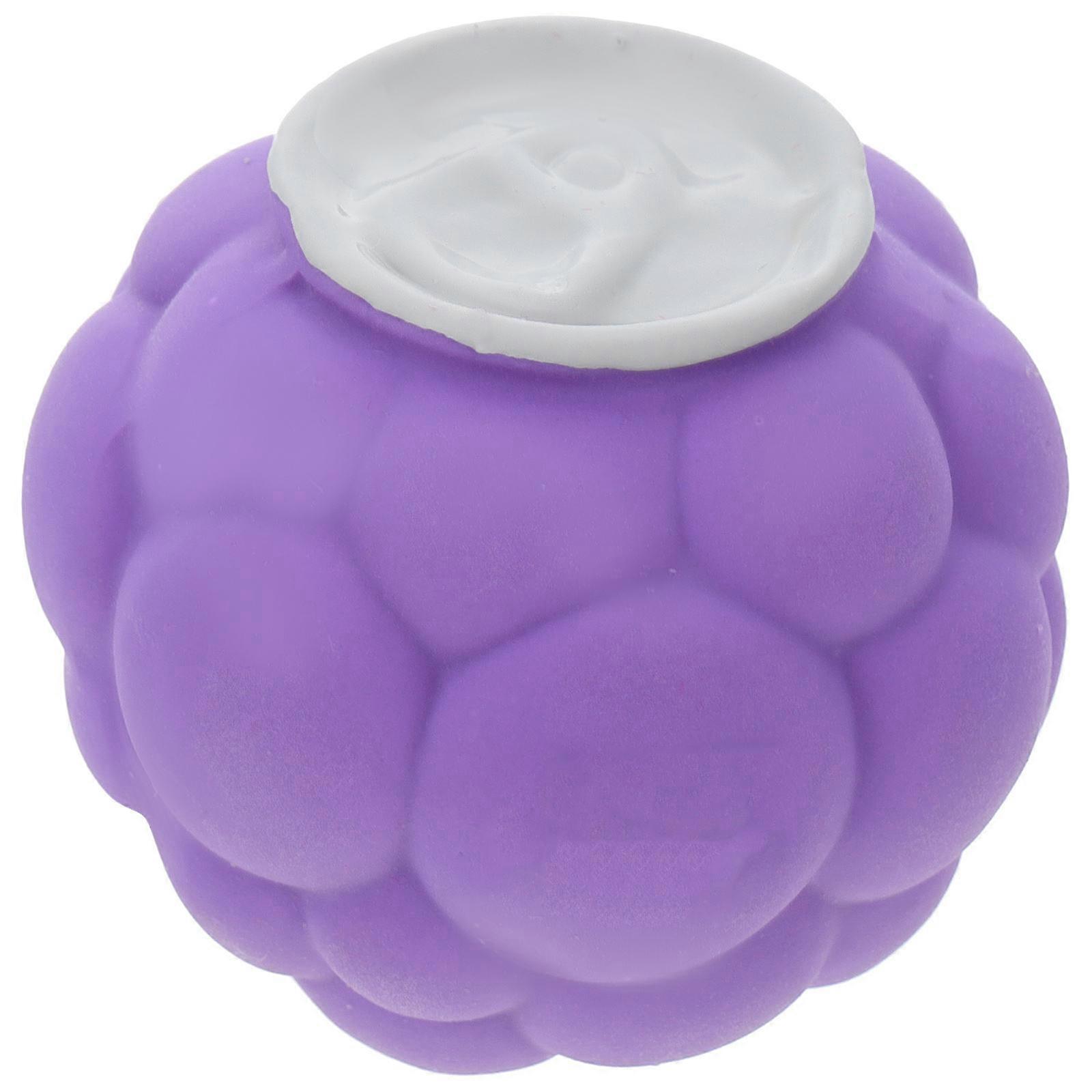 Dog Squeaky Toy Puppy Plaything for Fun 2Pcs Purple Latex Ball