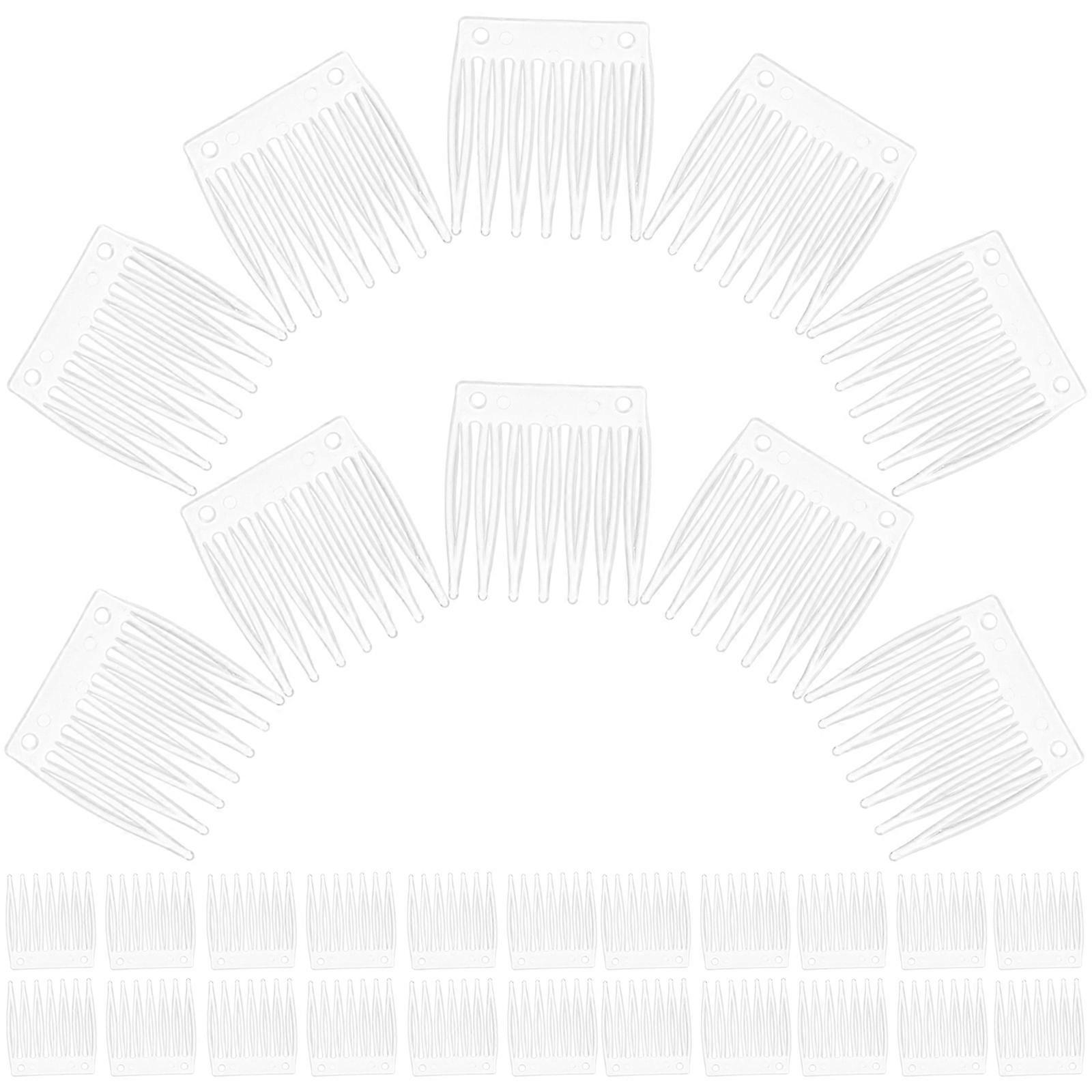 100Pcs Plastic Fork Wig Accessories Clips for Daily Use in Black Plastic Material