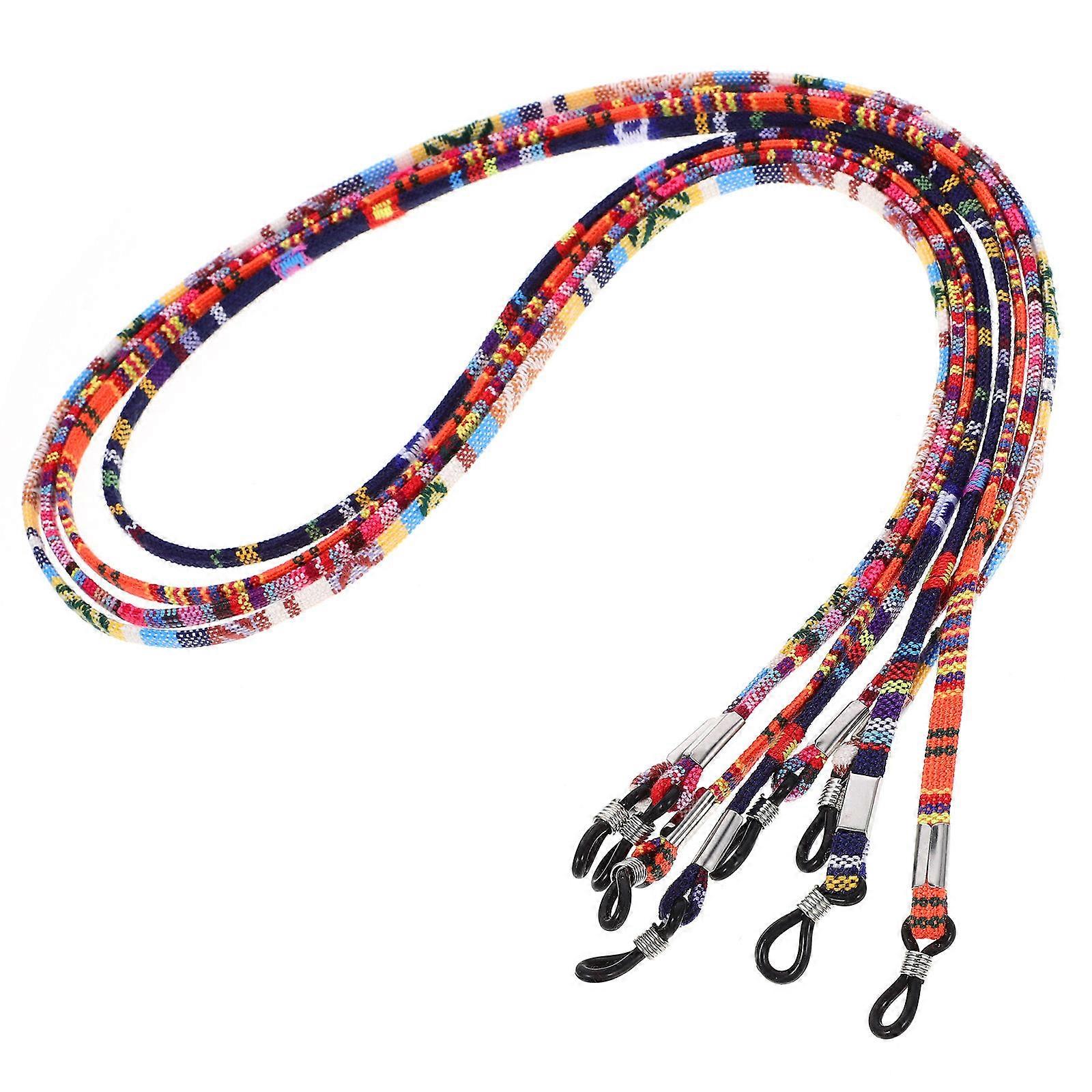 Ethnic Style Eyeglass Holder Chain Sunglasses Retainer For Womens Mens Daily Use 76 x 0.6 x 0.6cm Universal Compatibility With Optical Frames 8Pcs