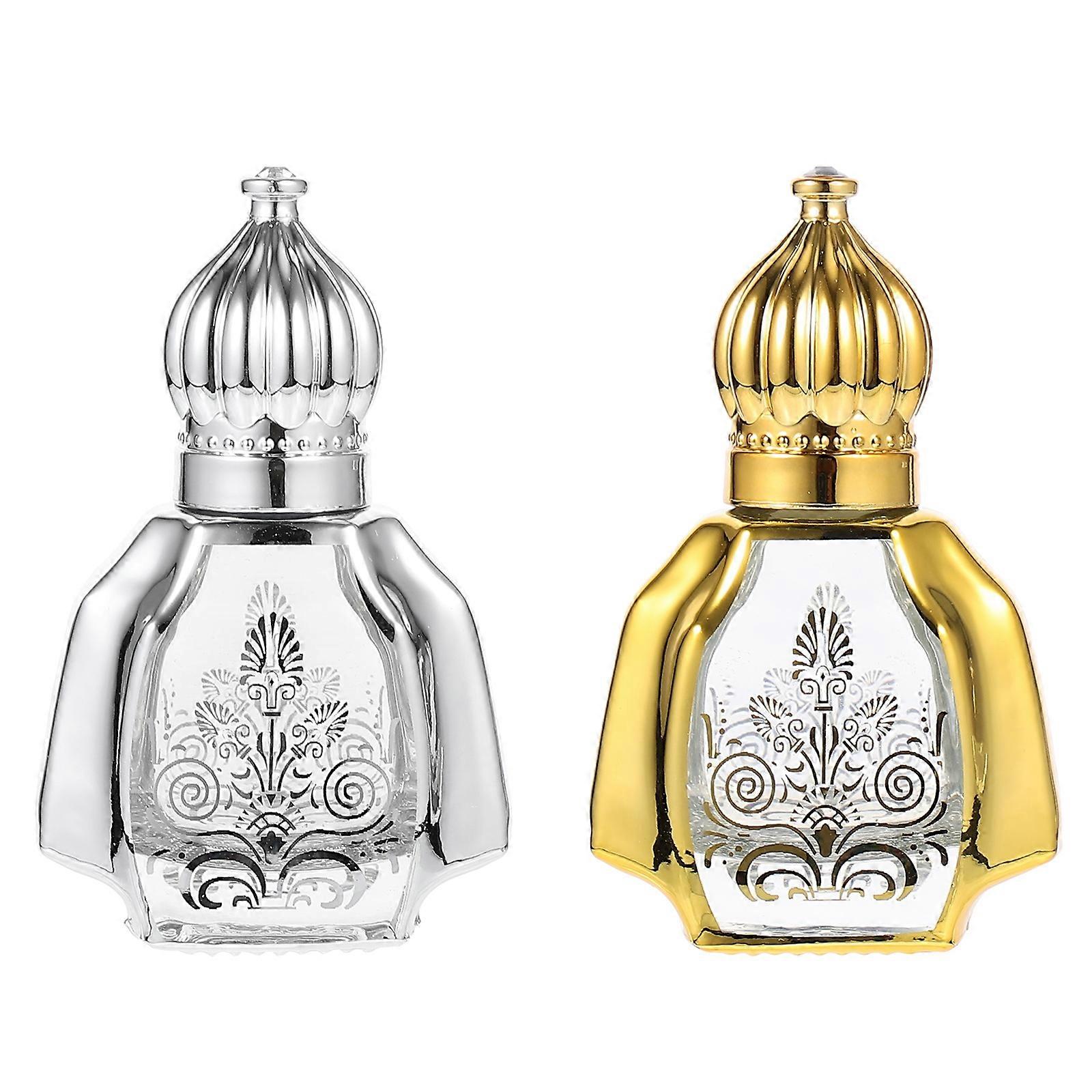 Glasrullflaska med eterisk olja för förvaring 2 st 6 ml parfymflaskor