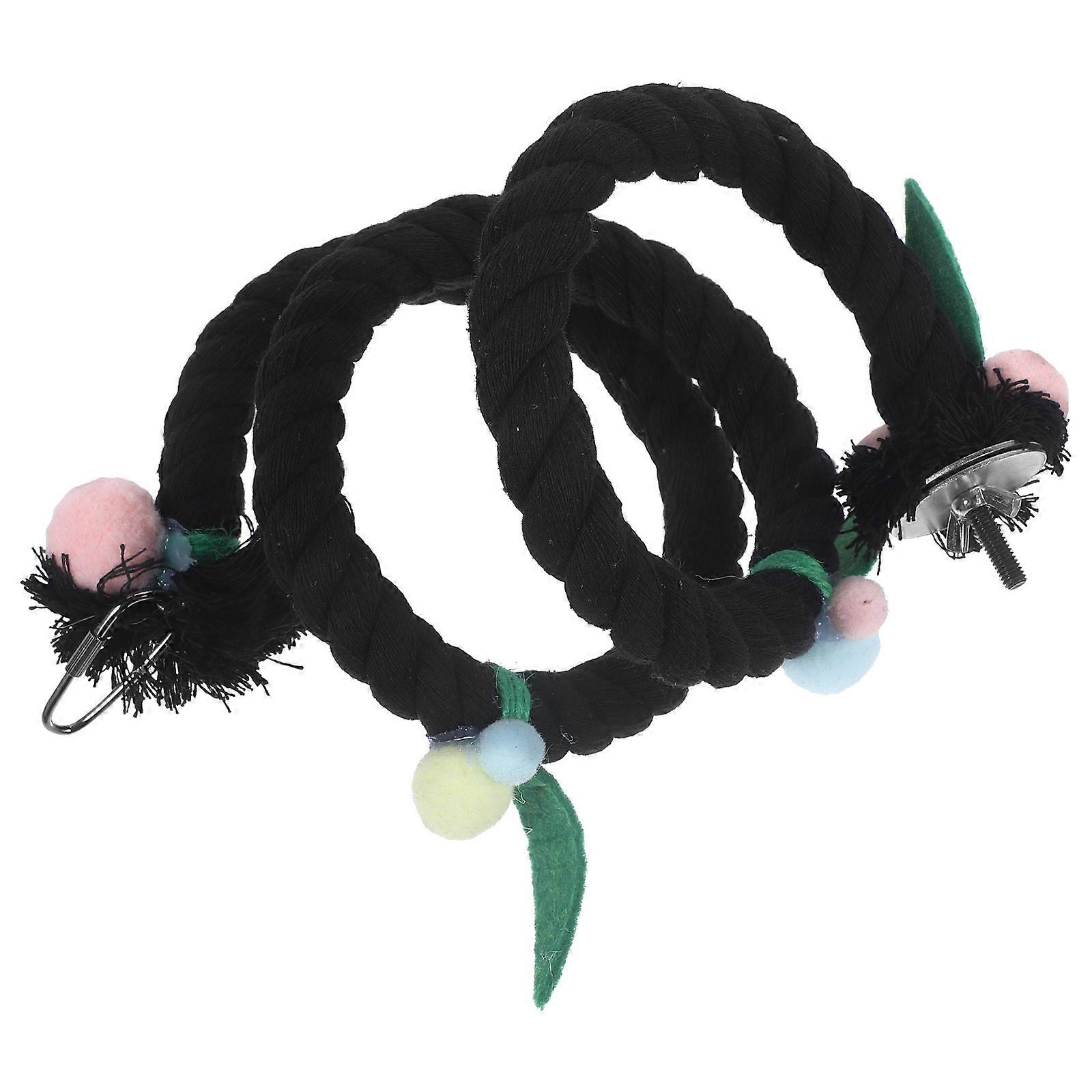 Bird Rope Perch for Parrot Chewing and Climbing 2Pcs Cage Toy