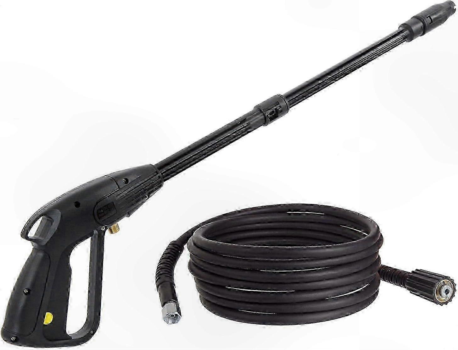 Adjustable Power Washer Gun with 8m Hose, M22x1.5 Thread, 14mm Pin, Nozzle Kit & Attachments for Cleaning Tasks