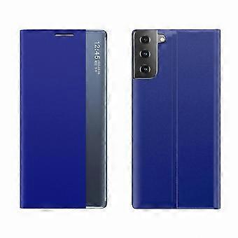 Magnetic Flip Case with Side Screen and Minimalist Texture for S21+ 5G Smartphones