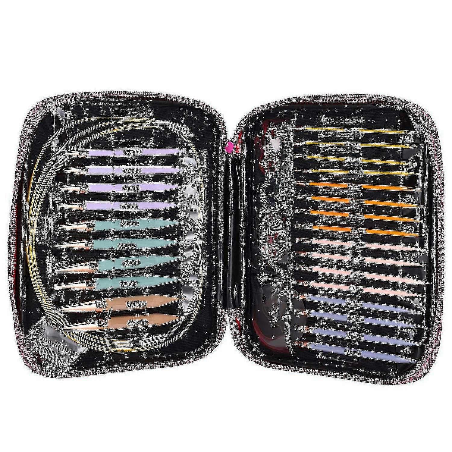 13 Pair Interchangeable Knitting Needles Set Circular Knitting Needles 2.75mm-10mm-