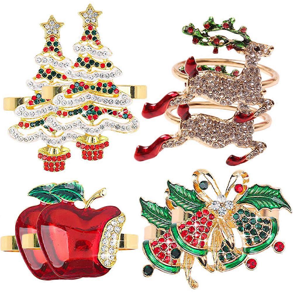 Decorative Napkin Rings 24Pcs Perfect For Christmas Parties Dining Napkins With Round Shape And Assorted Color
