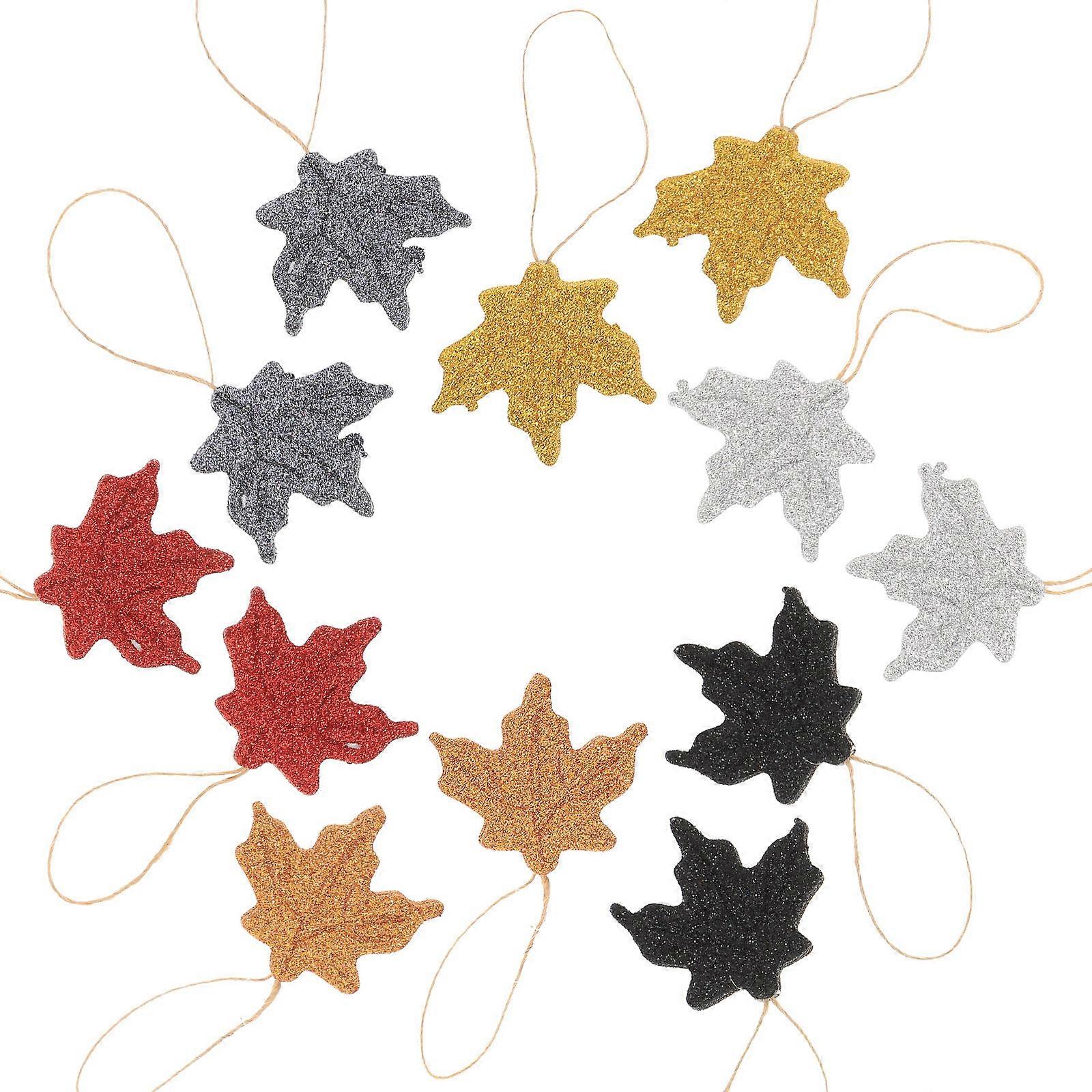 Assorted Color Artificial Maple Leaves for Thanksgiving Decor 60Pcs