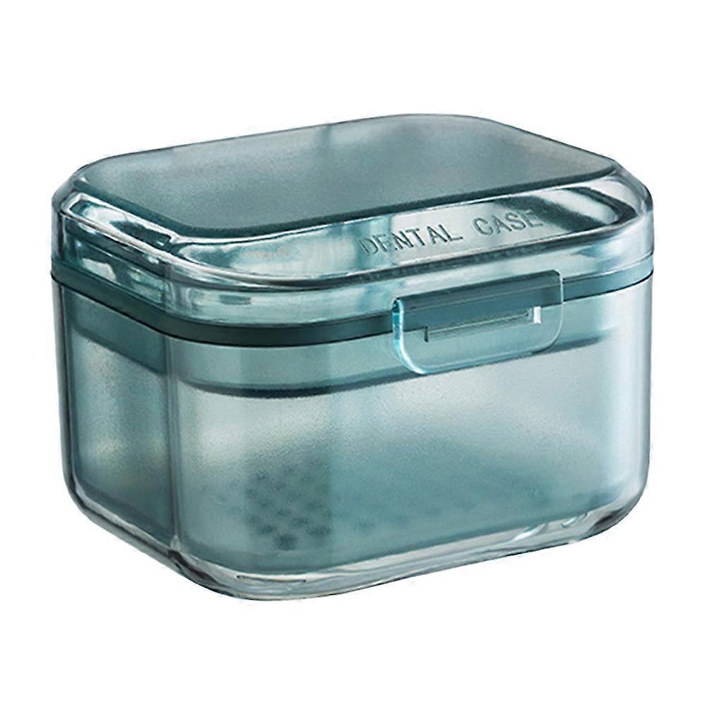 Brace Case Portable Denture Case for Storage Use 3Pcs Light Green Orthodontic Retainer