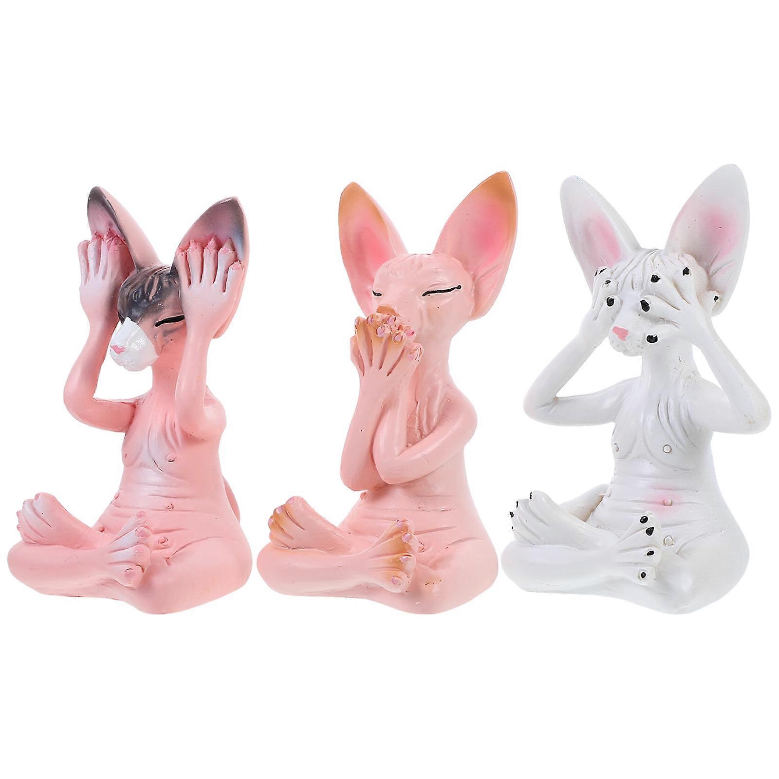 Resin Cat Figurines for Office Decoration 9Pcs Assorted
