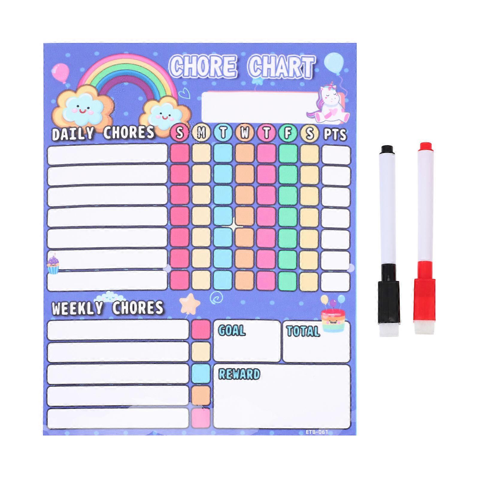 Household Behavior Chart Reward Chart for 4Sets Convenient Kids Calendar