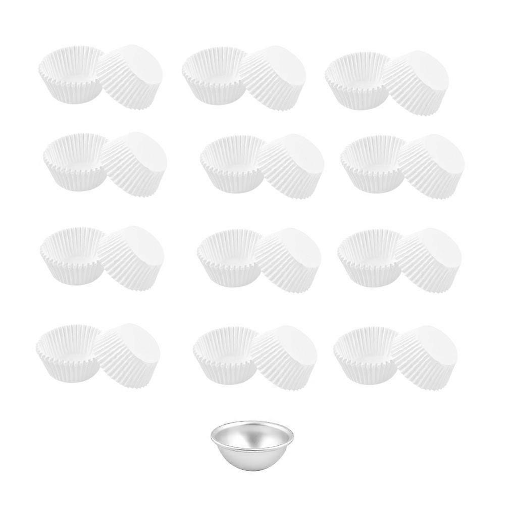 Jelly Baking Mold Snow Mei Niang for Dessert 1Set with Paper Trays