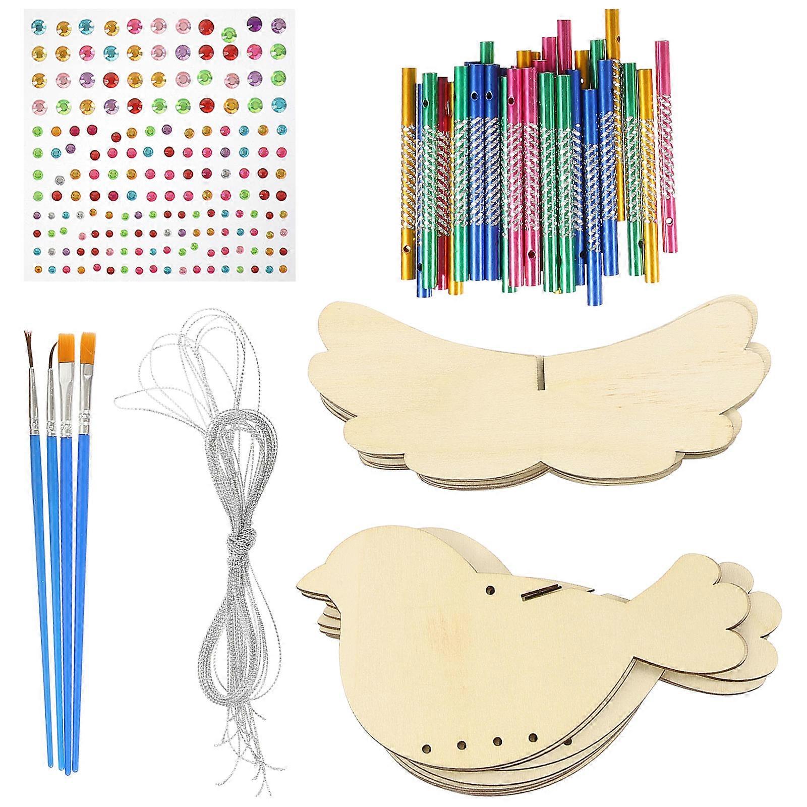 Bird Wind Chime Pendant For Holiday Parties DIY Design Rectangular Shape Beautiful Sets