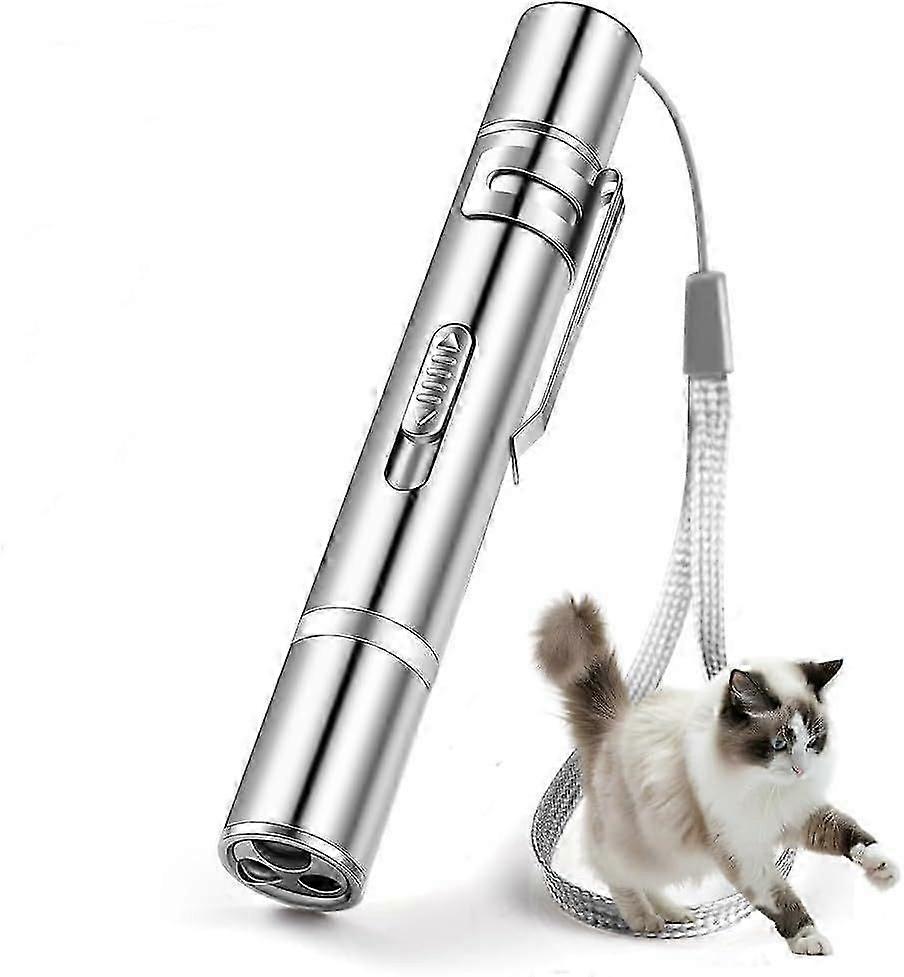 2025 Newest Indoor Cat Toy Pointer, USB Rechargeable Cat Toy, 3 Light Colors, Cat Interact