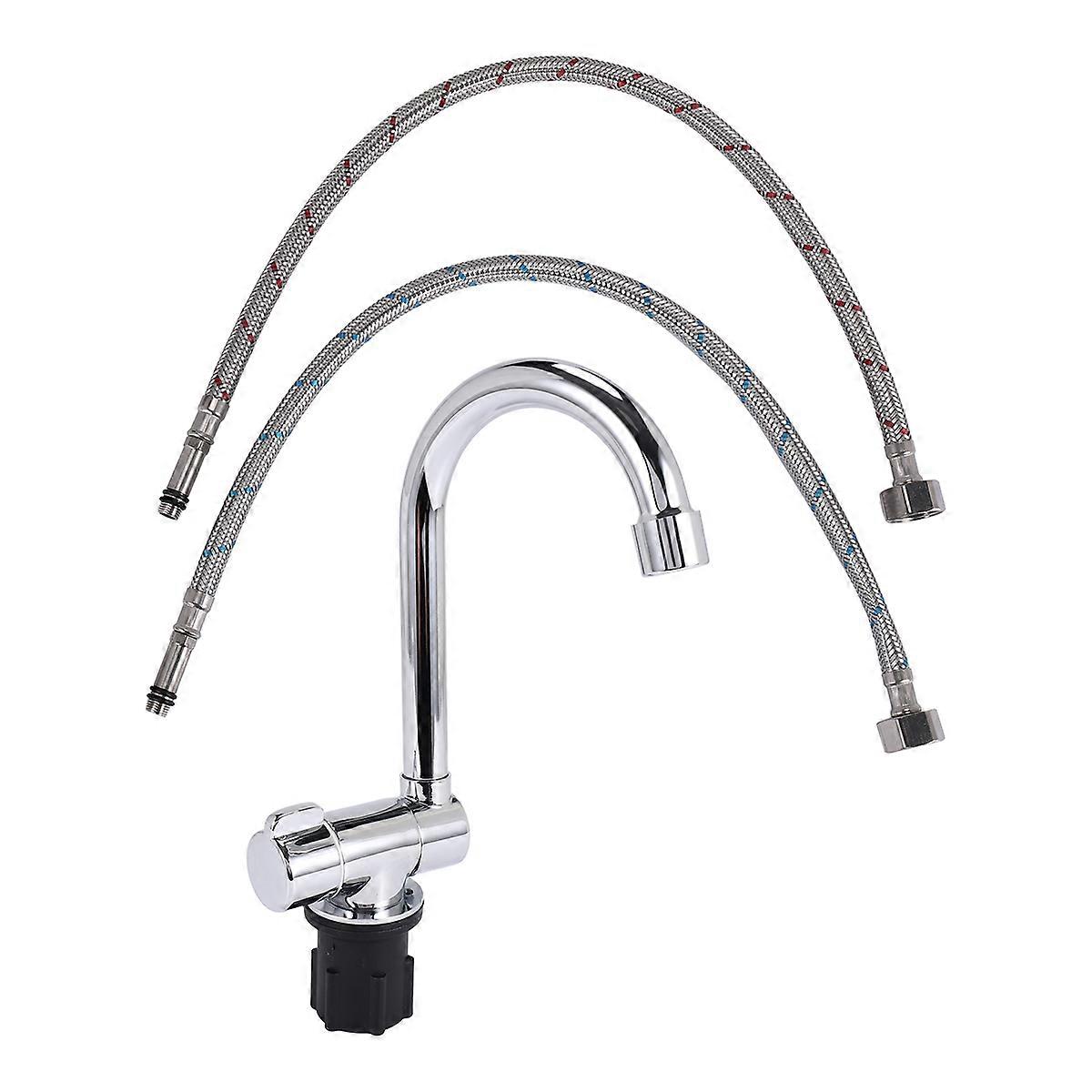 Foldable 360 Dgree Single Handle Cold & Hot Water Faucet for RV Boat