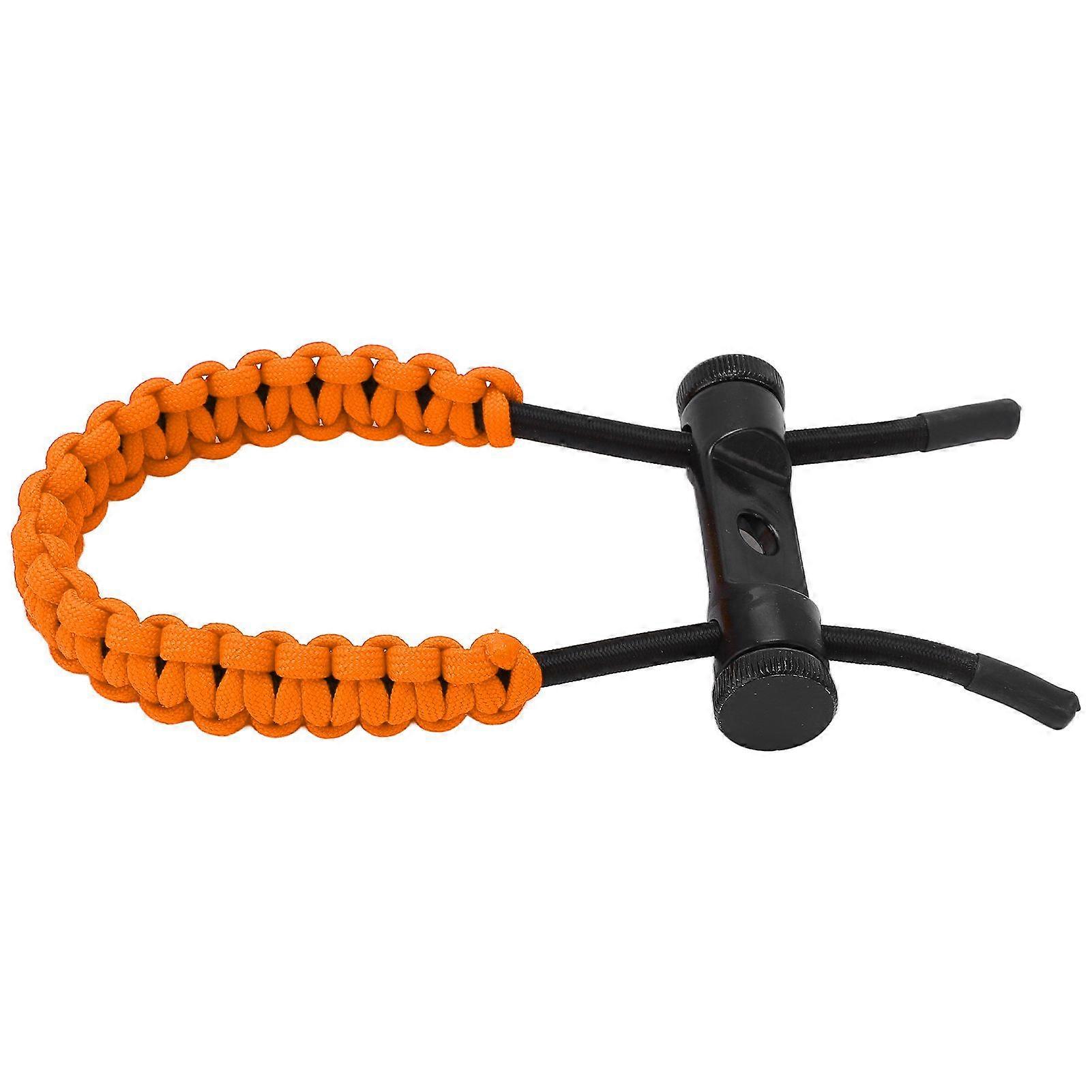 مركب القوس المعصم حبال حزام المعصم مضفر حبل الحبل قابل للتعديل للتدريب على ممارسة الرياضةبرتقالي