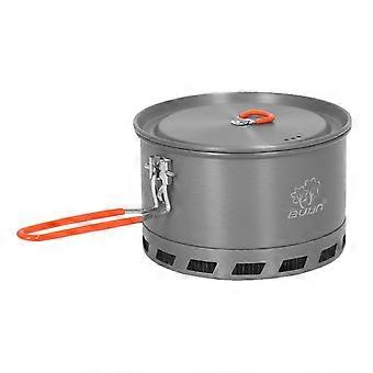 Portable Camping Heat-Concentrating Pot Lightweight 2.1L Large Capacity Cookware Ideal for Outdoor Cooking Durable Aluminium Alloy Healthy Non-Stick D