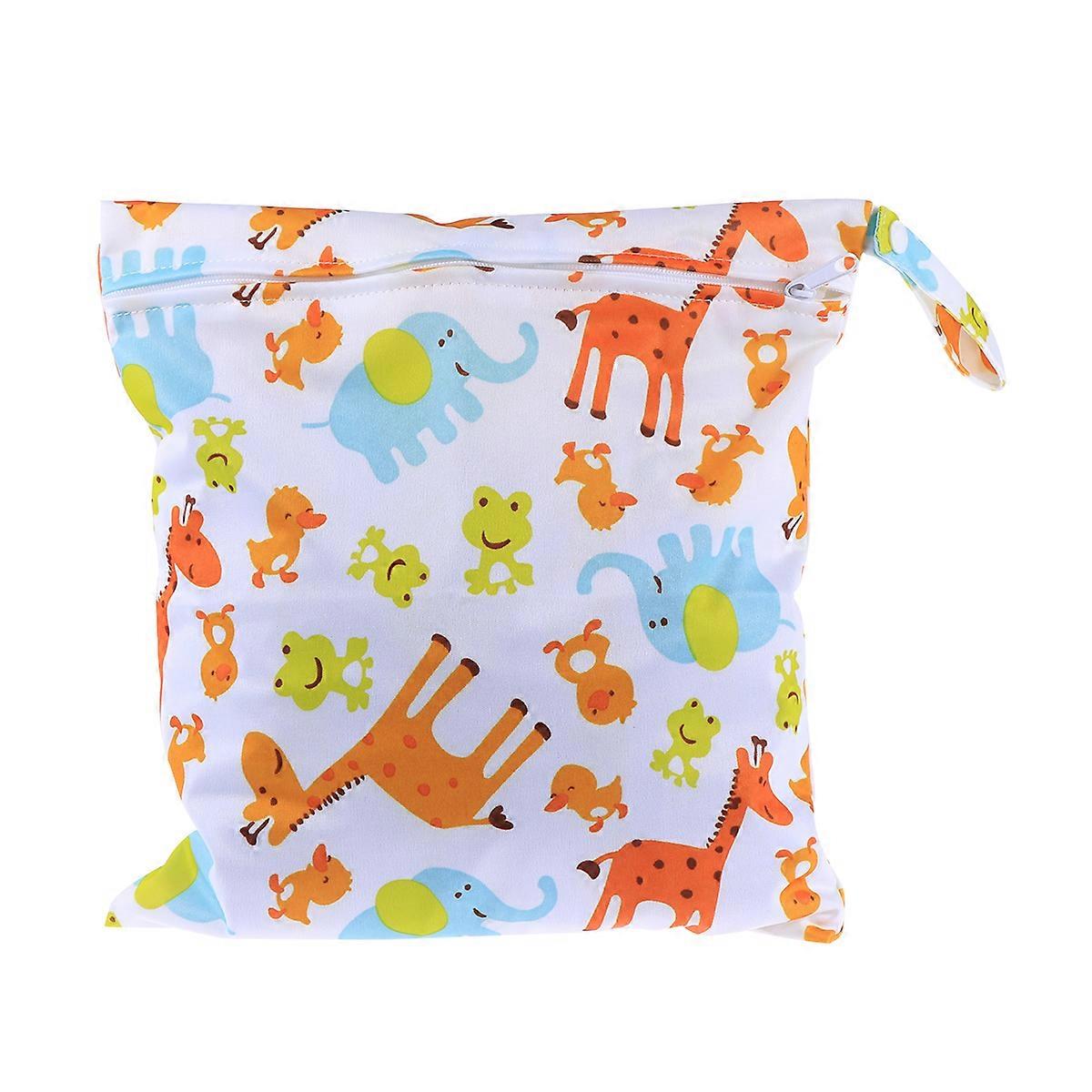 Reusable Waterproof Baby Wet Dry Bag with Giraffe Pattern 3Pcs