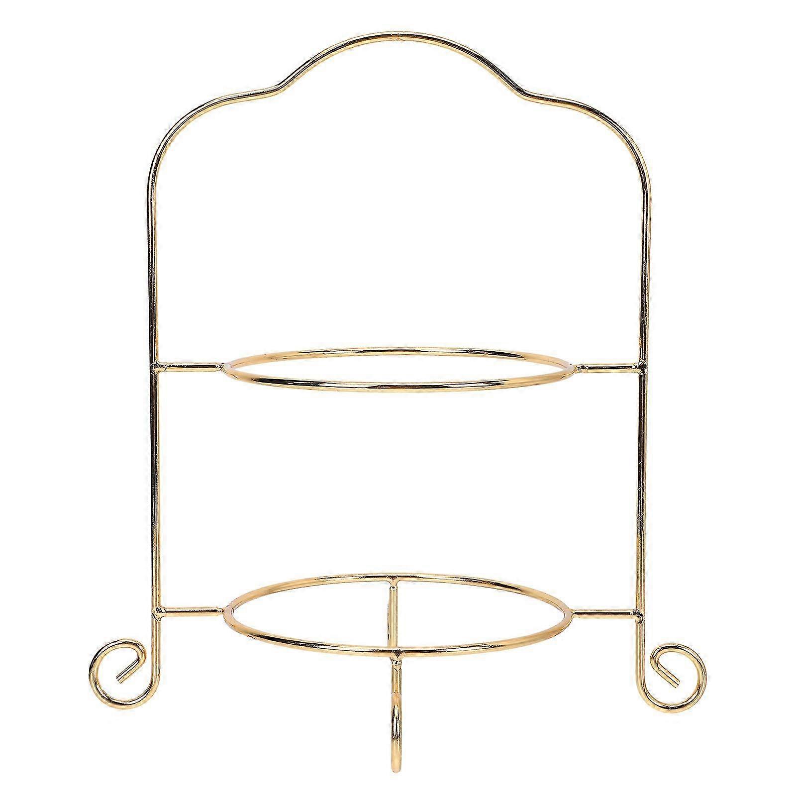 1Pc Double Layer Display Rack Cake Tray Rack European Style Snack Stand for Hotel 25-26