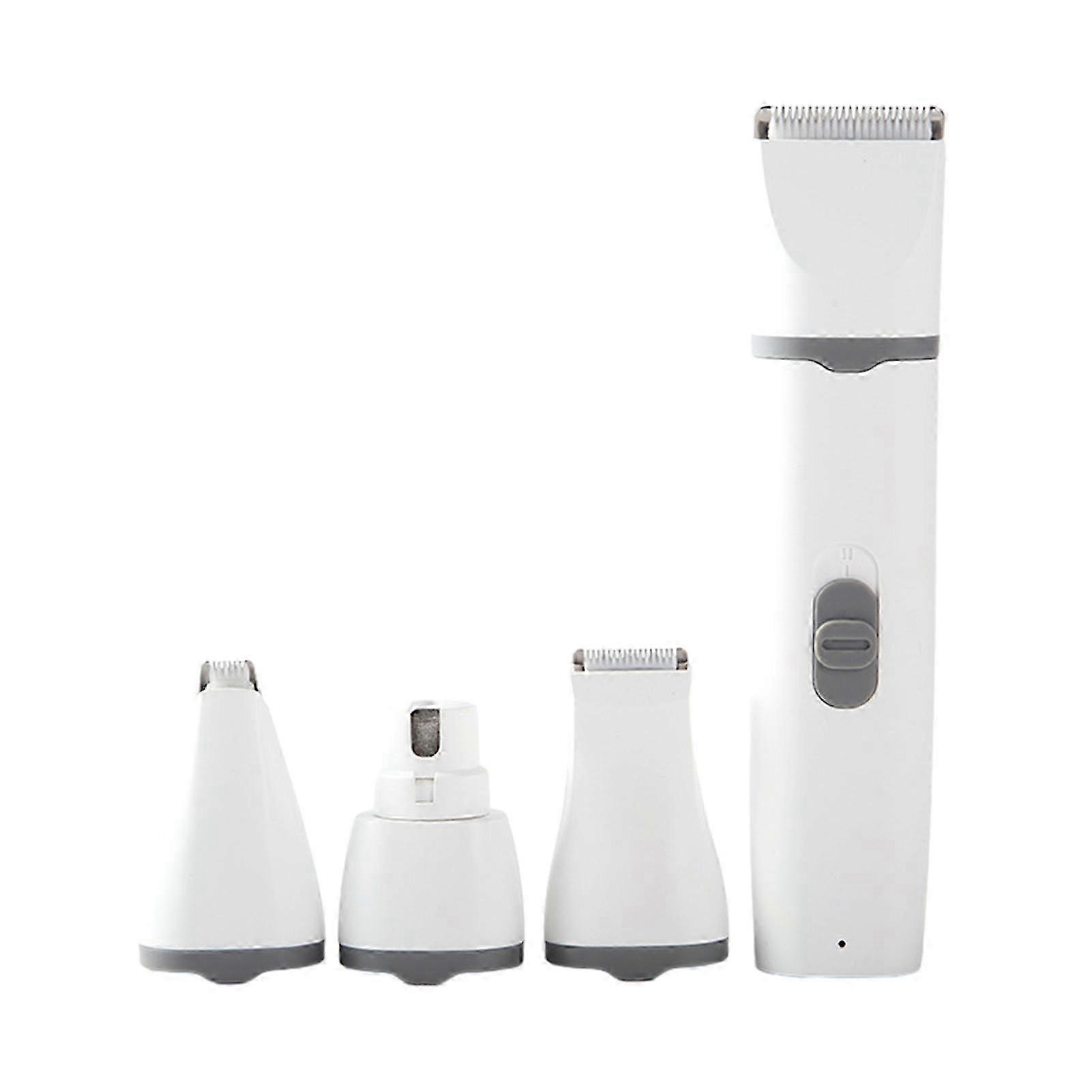 4-in-1 Pet Electric Clipper Set Non Slip Handle Hair Trimmer for Kittens Puppy Cat Dog