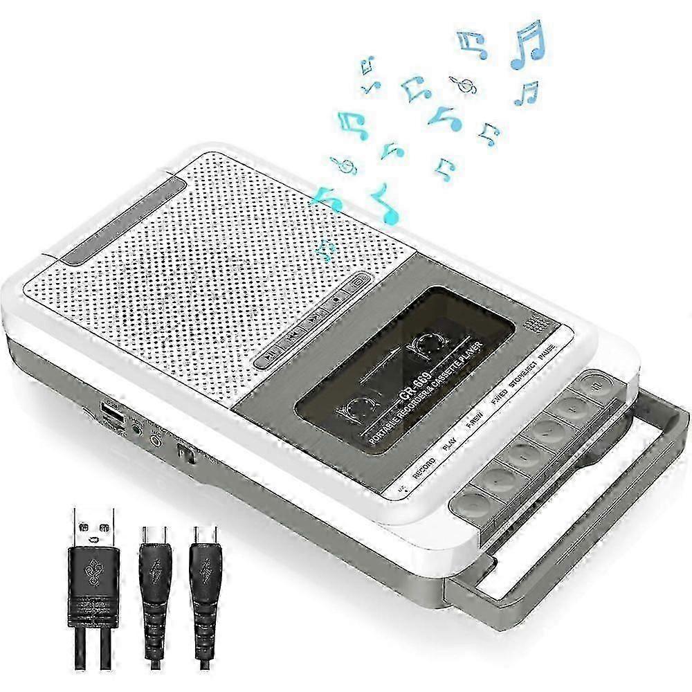 Cassette Player Recorder Converter,Record to Cassettes/B/SD Card via Mic, Portable Cassette to MP3 Mic via U Disk/SD Card or PC, Cassette Tape Player