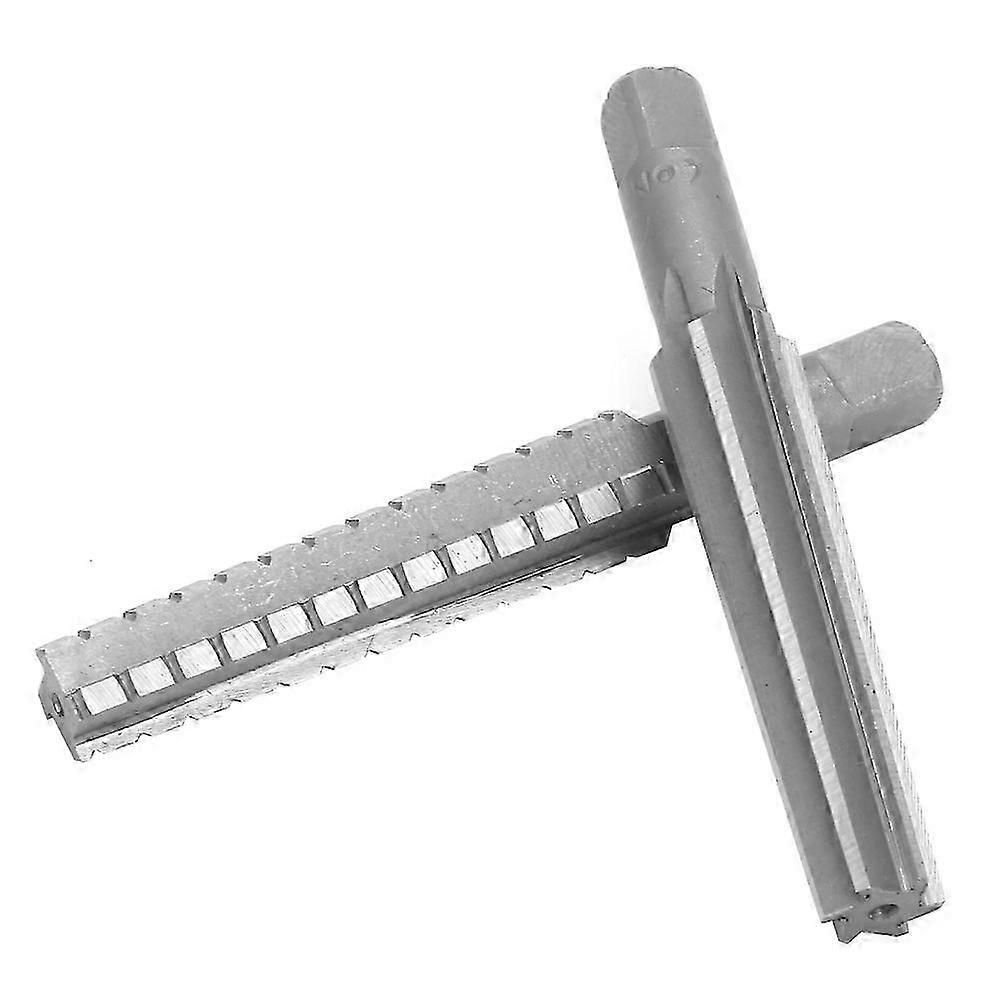 25-26 2pcs HSS MT2 Taper Fine/Rough Reamer Cutter Tool Set Straight Shank 1.5x12.5cm