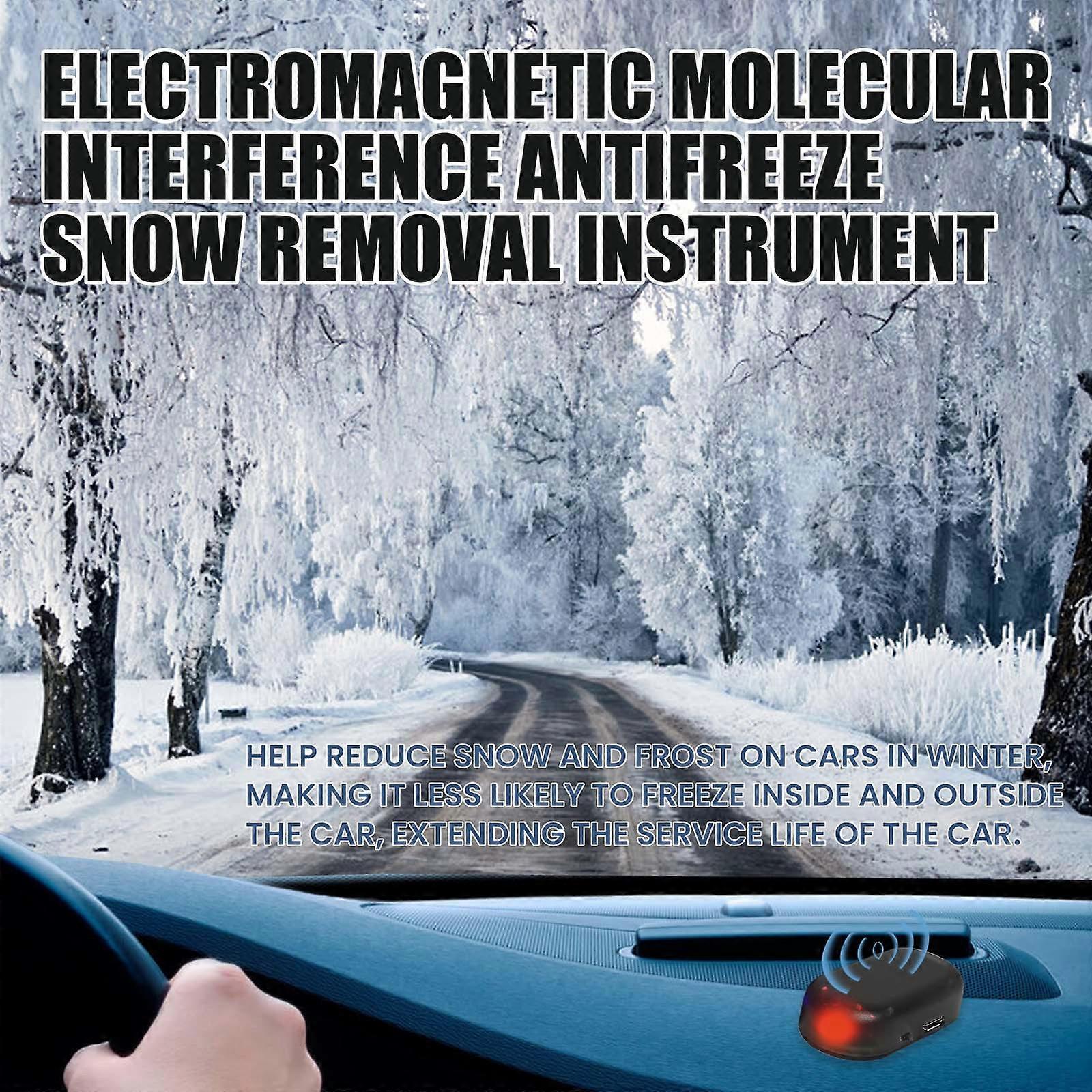 新款升级版电磁除冰器分子界面除雪器空气清新剂汽车防冻电磁融冰器