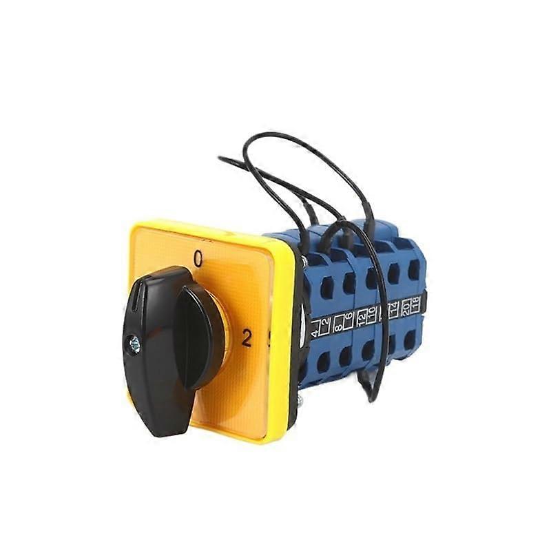 20A 5 Poles Equipment Transfer Manual Selector 3 Positions 102 Cam Switch 48x48mm