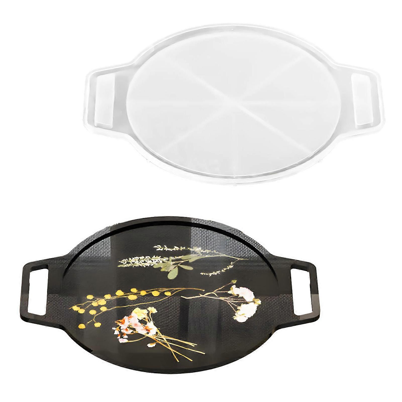 Sturdy Artisanal Grade Silicone Tray Form Featuring Textured Edges and Detachable Handle Structure Candy Serving Mold Multicolor