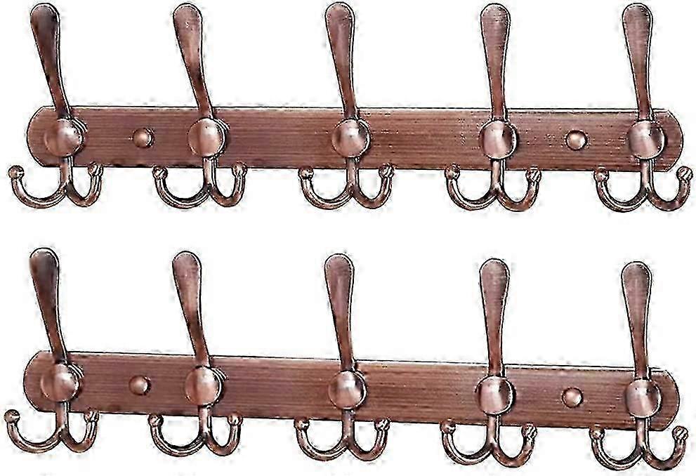 Stainless Steel Wall Coat Rack, Wall Hooks, 15 Hooks, Gold