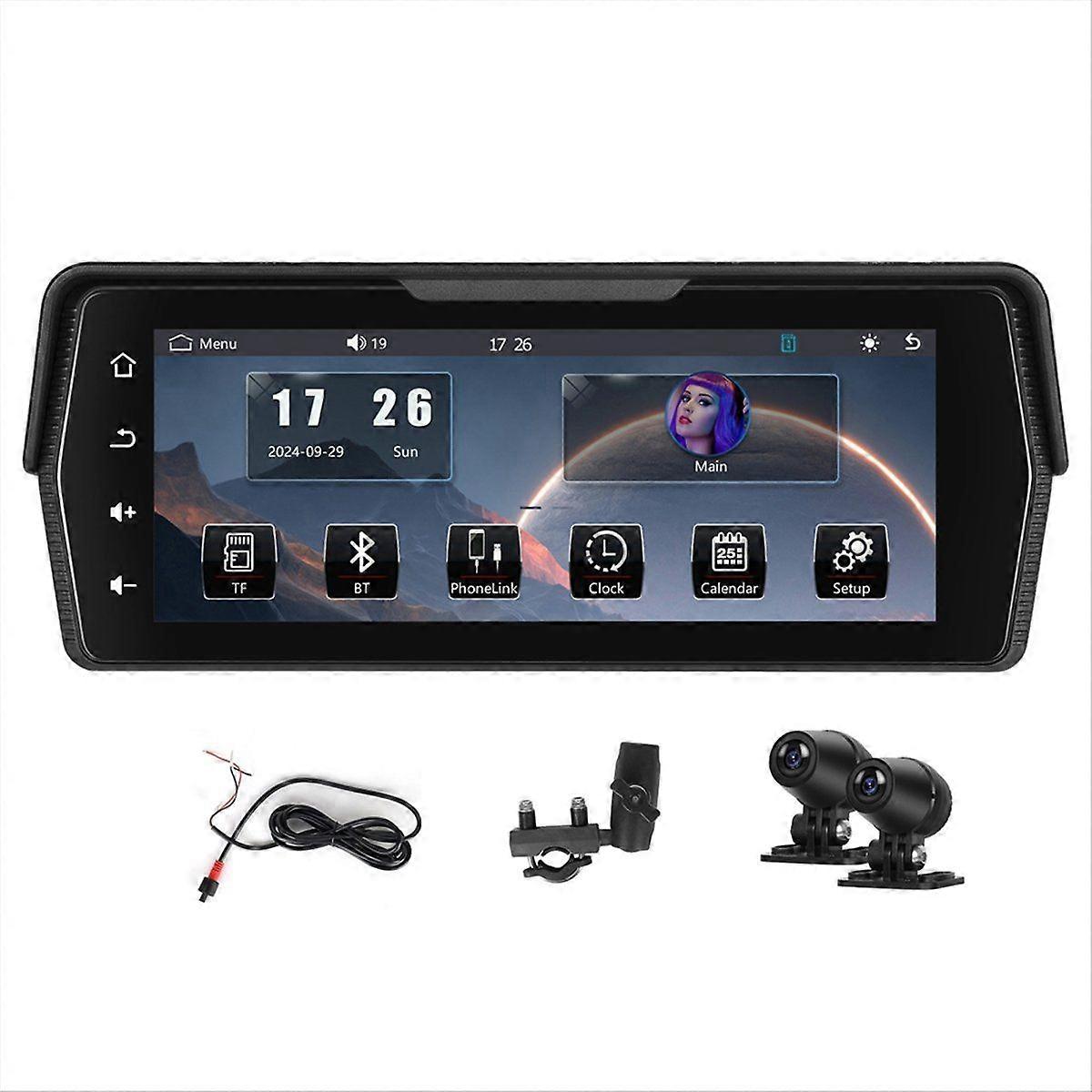 Navigation 6.8inch Motorcycle Monitor Carplay Android Auto IP67 Waterproof Touch Screen Bluetooth