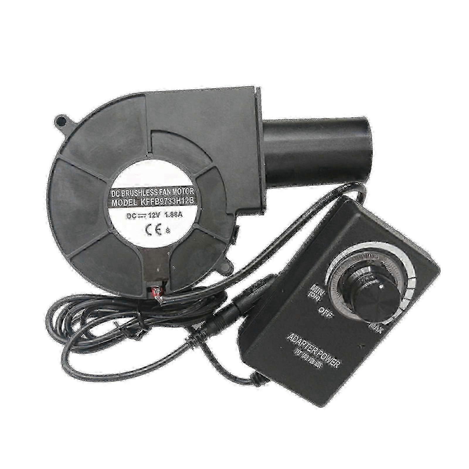 High Speed DC 12V Turbo Centrifugal Blower Fan with Variable Speed Controller for Oil Stove, BBQ, and HVAC Systems1 SZRH