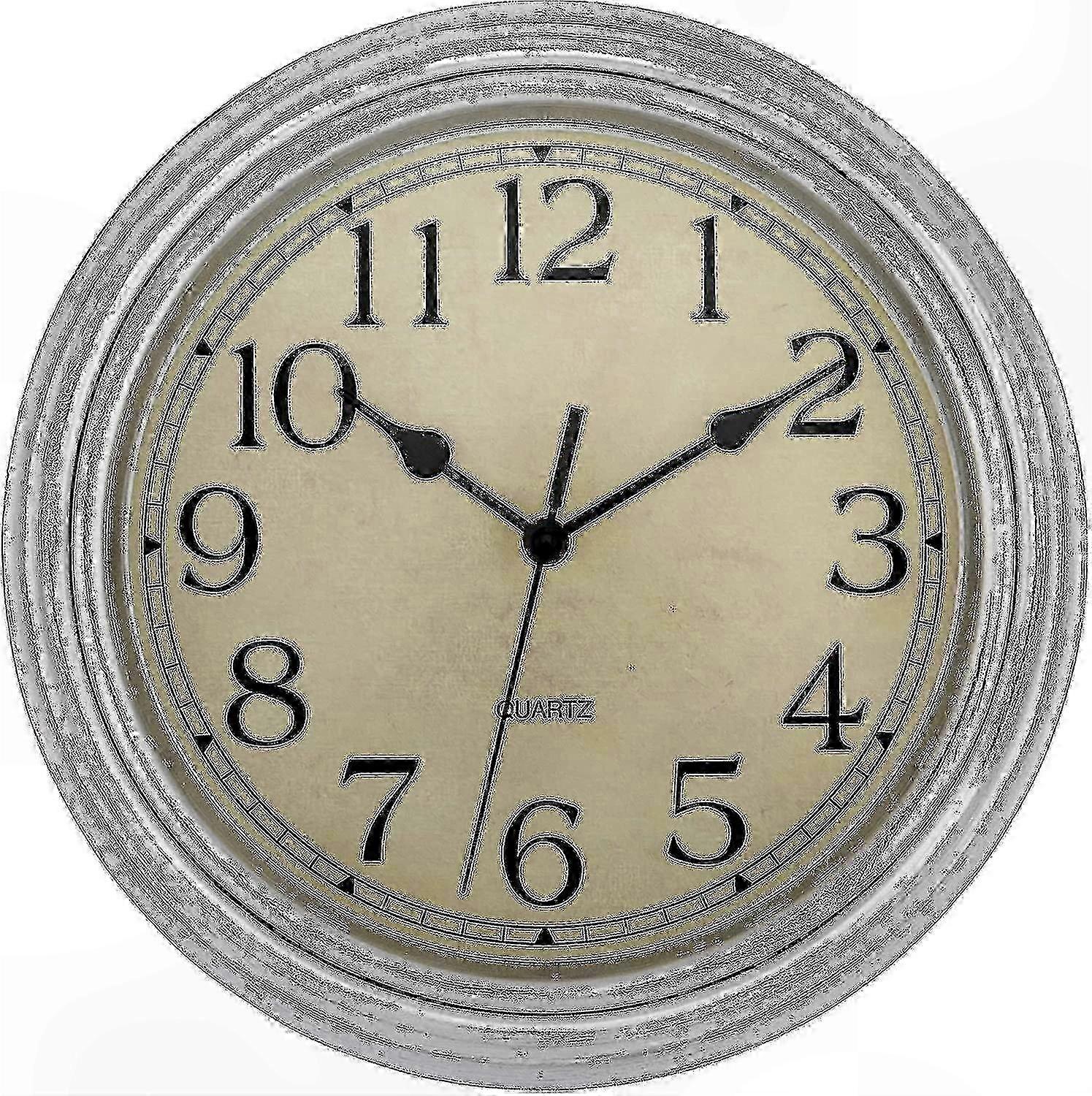 Classic Noiseless Quartz Wall Clock with 12-Inch Dial and Smooth Sweep Functionality
