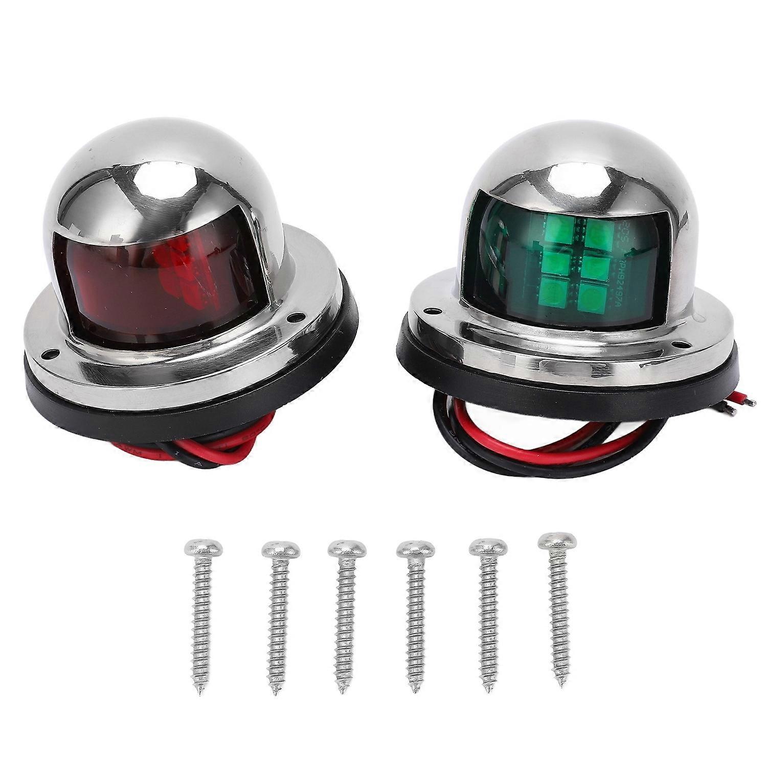 1 Pair/set 12V 24V Red Green Sailing Signal Light Marine Boat LED Bow Navigation Lamp Accessory