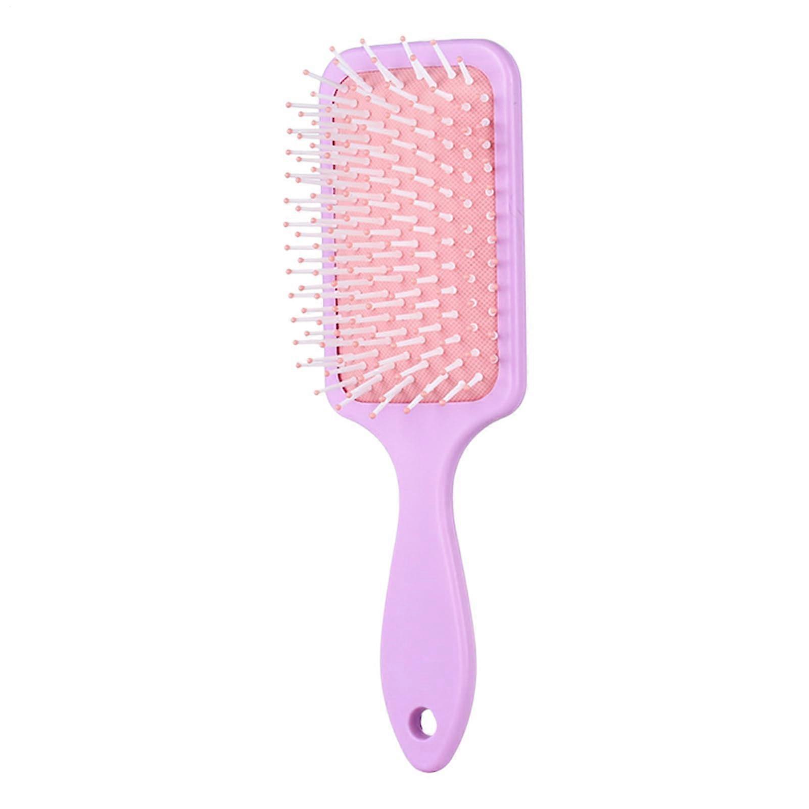 Paddle Brush Wet Paddle Brush Purple Soft Flexible Bristles Scalp Massage Comb For Thick Curly Hair Styling Tool