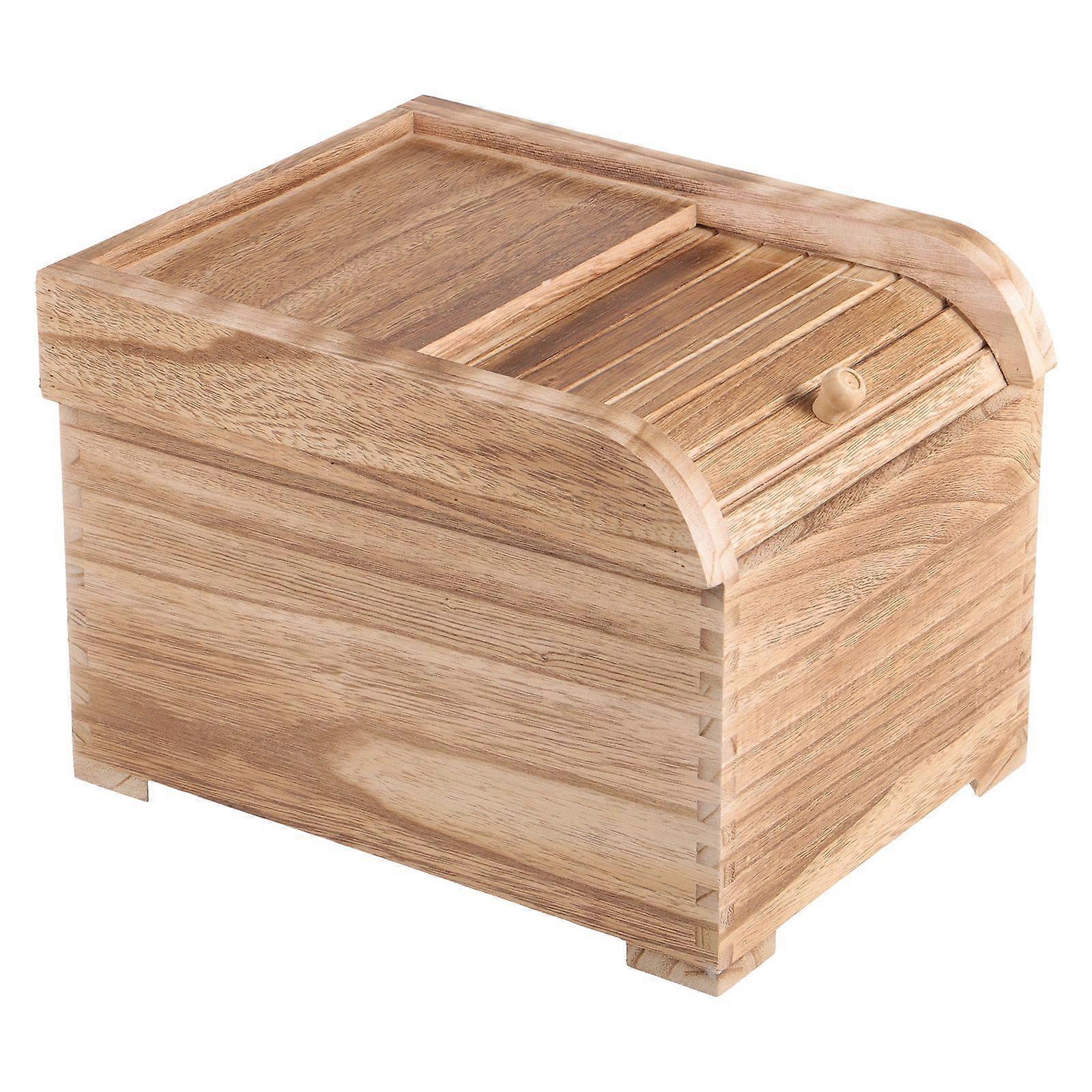 Rice Storage Container Wooden Rice Box Multipurpose Food Storage Container