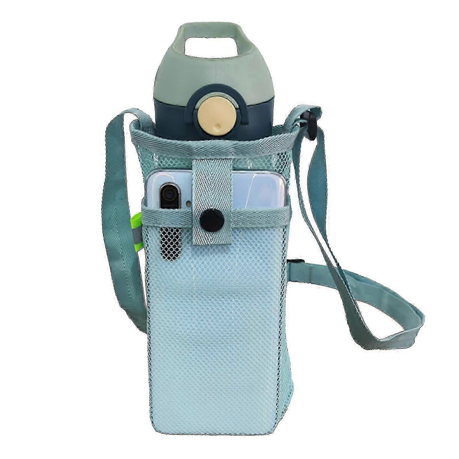 Portable Sport Water Bottle Bag,phone Water Cup Mesh Shoulder Bag 