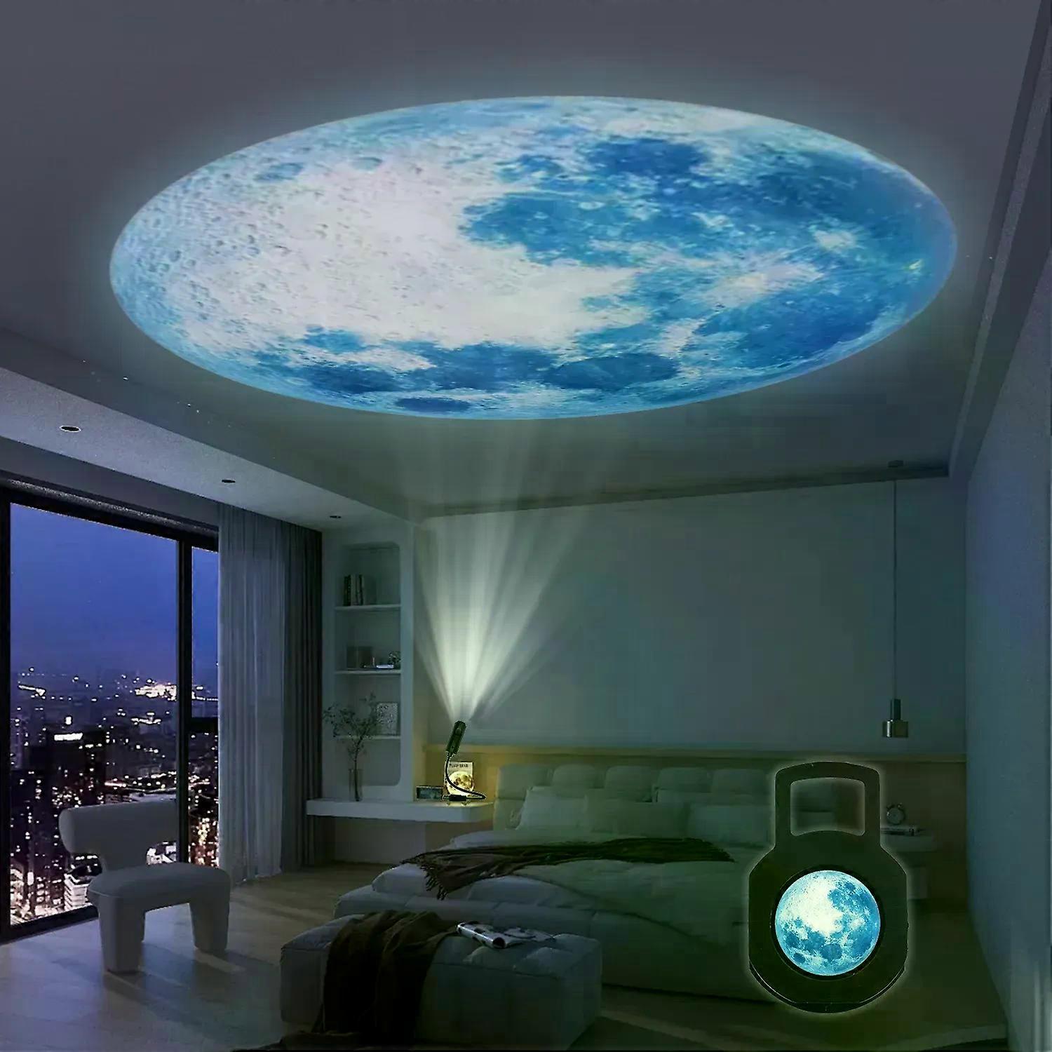 Moon lamp, LED lamp, blue planet