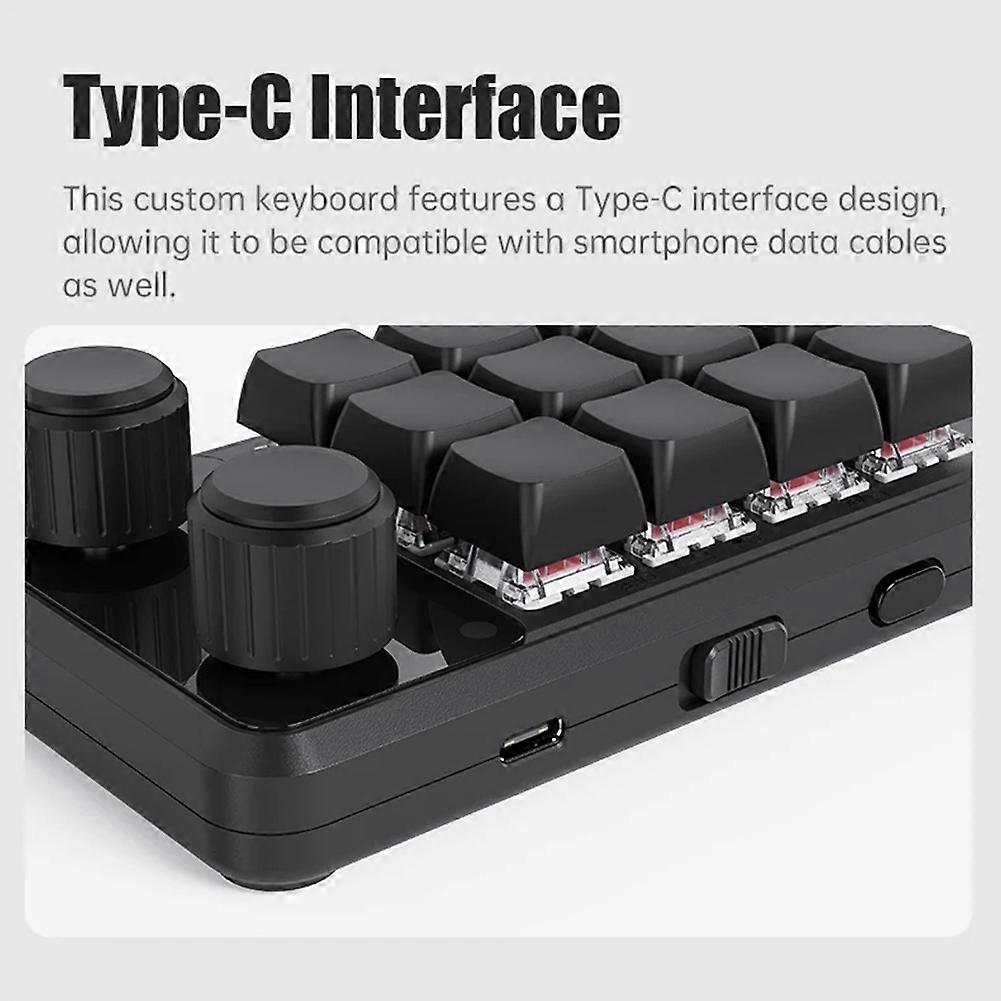 Programming Macro Custom Wired Keyboard RGB 12 Key Copy Paste Button Mini Gaming Keypad Hotswap Macropad White