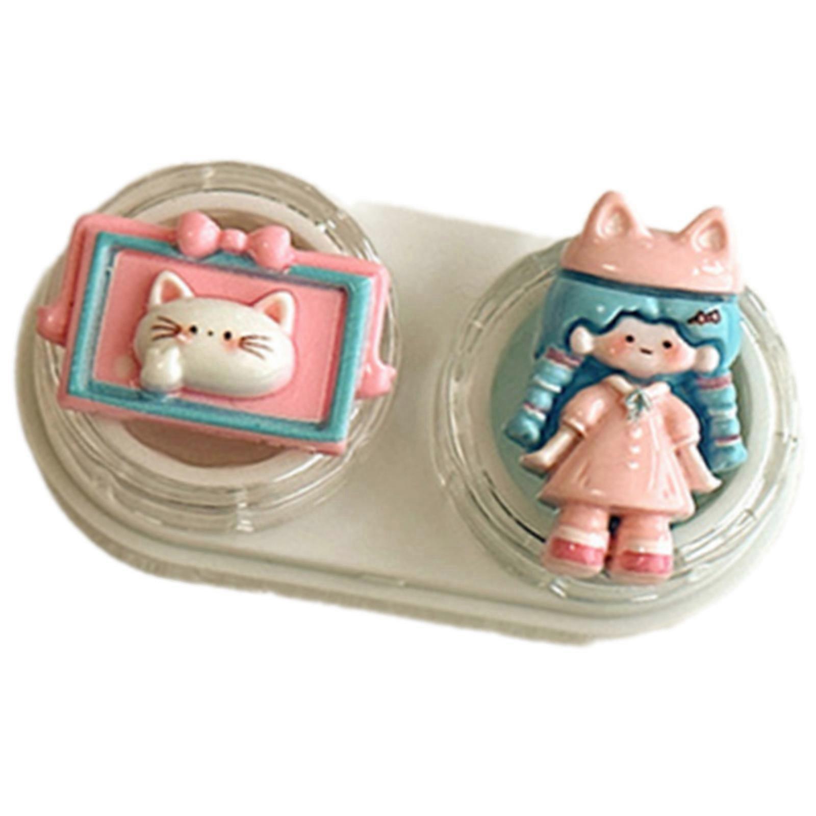 Eye Contacts Lenses Case Remover Tool for Contact Lenses User Easy Remove Dust-proof Inserter/Remover  White