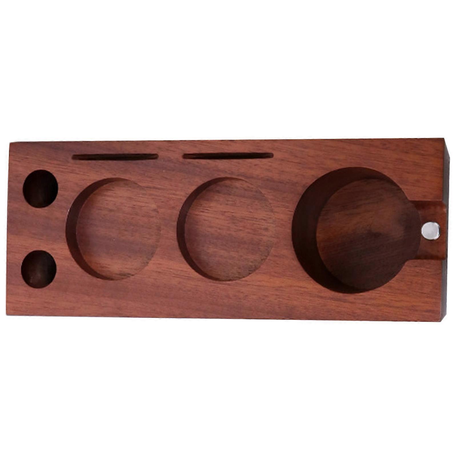 Wood Tamper Station Coffee Supplies Coffee Tool Holder Coffee Tamper Station Wood Material Gift for Coffee Enthusiasts Multicolor