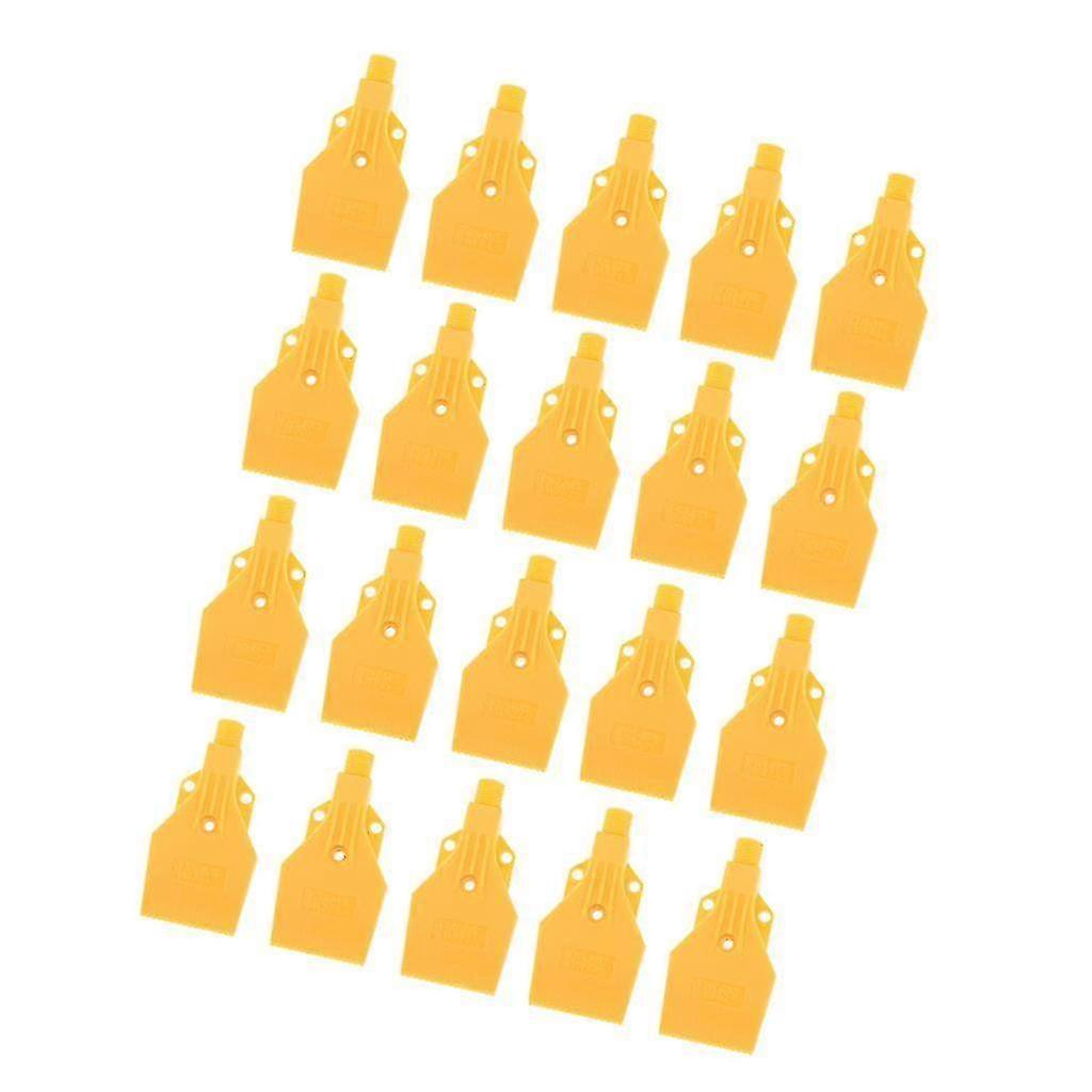 Air Nozzle Spray for Pneumatic Systems - 20x Flat Wind Jet Blower Yellow